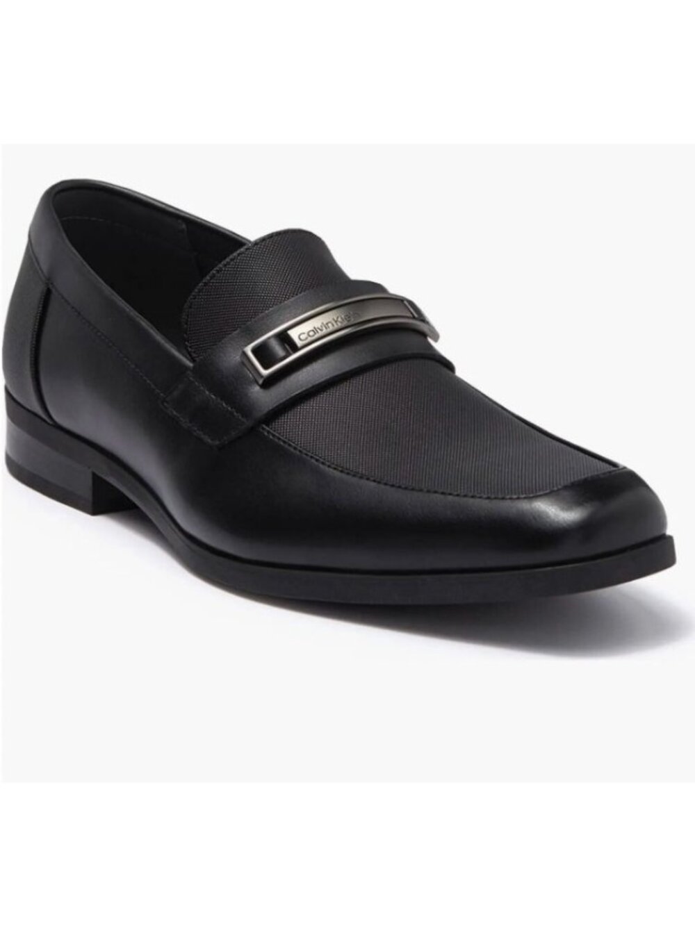 NEW Calvin Klein Mens Jameson Black Leather Loafer Size 11.5 $130 [jb]